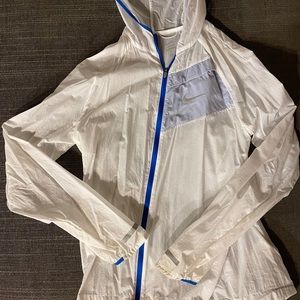 White Nike rain jacket